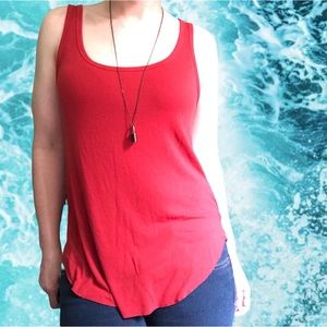 Faded Red y2k Grandpa Tank Top, Size S